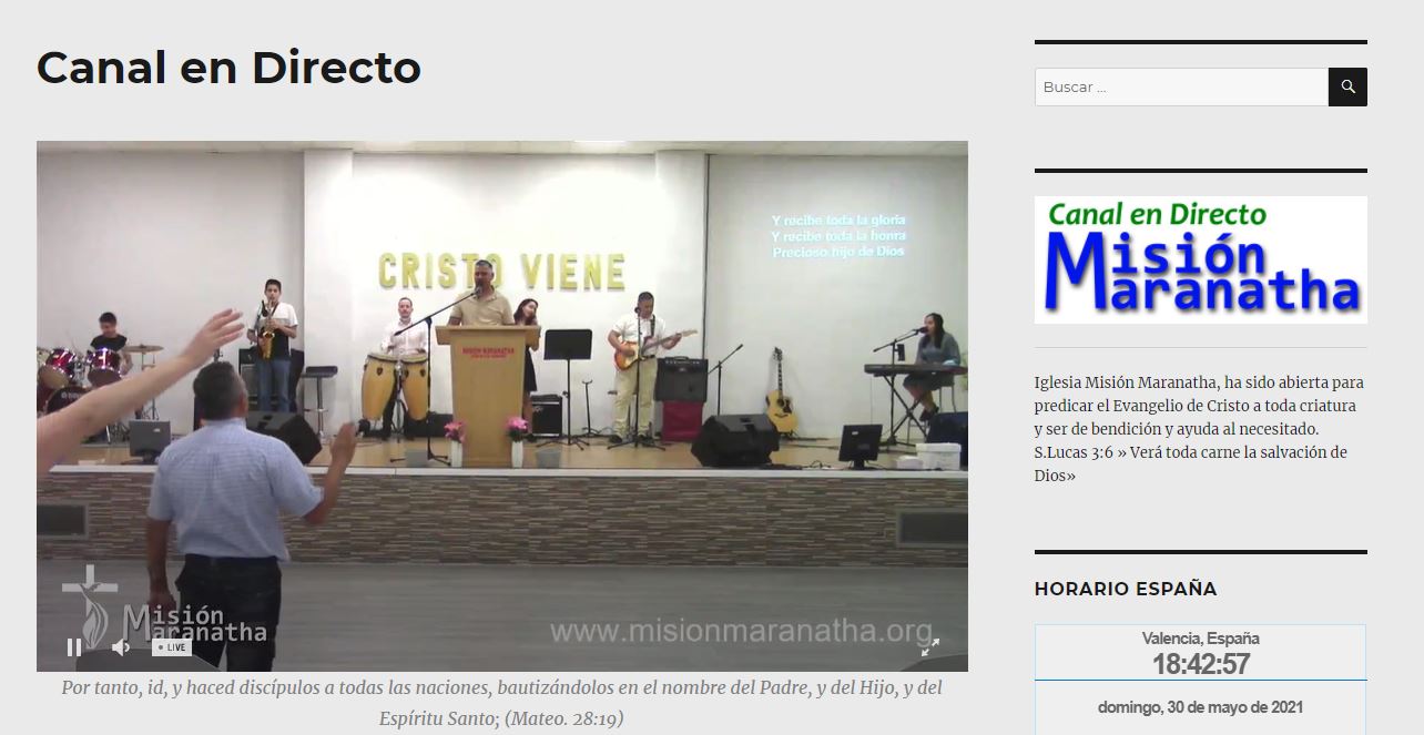 Culto Dominical 30-05-2021 – Misión Maranatha – Paiporta – Valencia – España