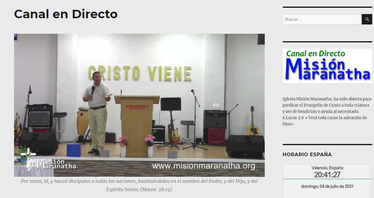 Culto Dominical 04-07-2021 – Misión Maranatha – Paiporta – Valencia – España