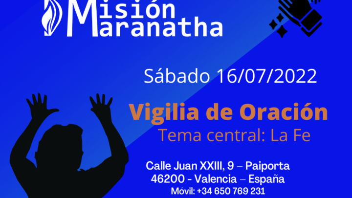 Vigilia de Oración Sábado 16/07/2022 a las 20h