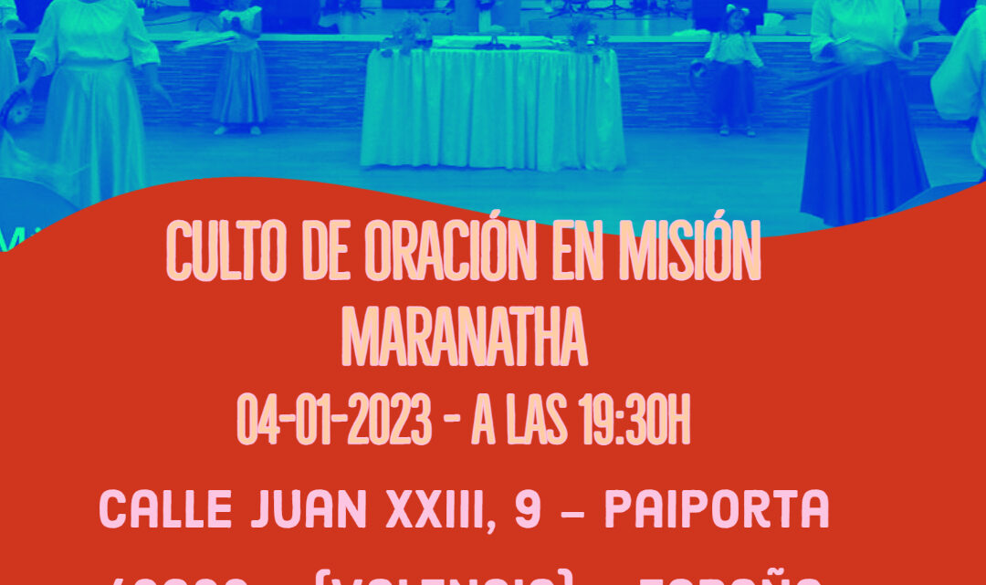 Culto día Miércoles 04-01-2023 19:30h