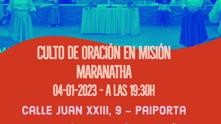 Culto día Miércoles 04-01-2023 19:30h